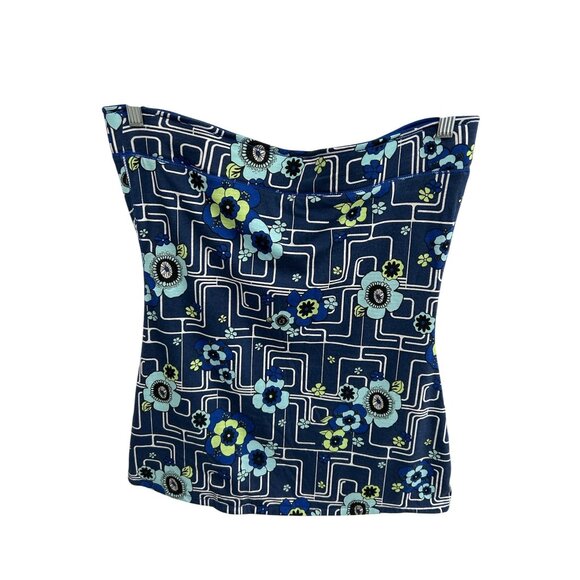 No Boundaries Reversible Tube Top Really Royal Sz Large 11/13 Juniors Floral NWT - Picture 2 of 8